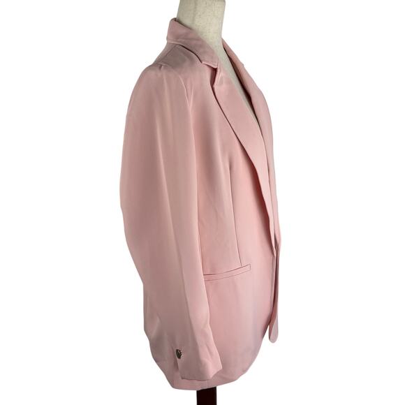 ANNE KLEIN OPEN FRONT NOTCH LAPEL BLAZER IN PINK NWT WOMEN'S SIZE PETITE LARGE - Picture 7 of 14